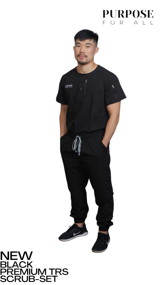 Black Scrub Set